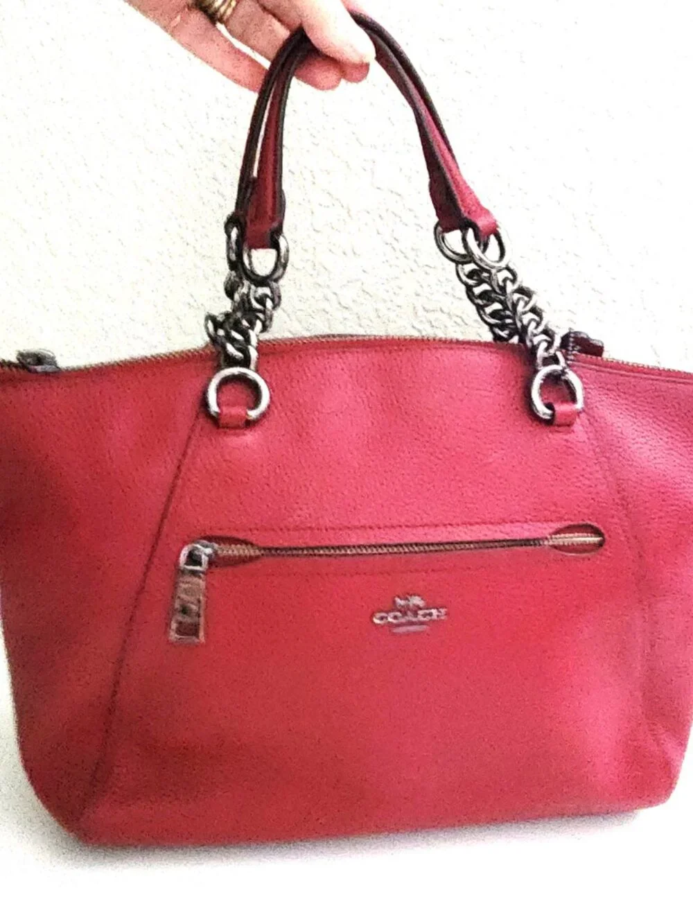 Like New Coach Prairie Deep Red Leather Shoulder Bag Purse